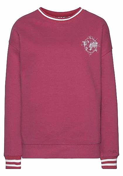 Buffalo Sweatshirt, mit Kontrast-Rippbündchen und Druck, Loungeanzug günstig online kaufen