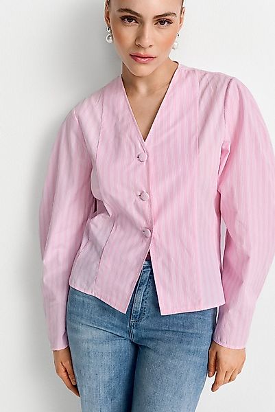 RICHROYAL Langarmbluse leicht tailliert, aus reiner Baumwolle günstig online kaufen