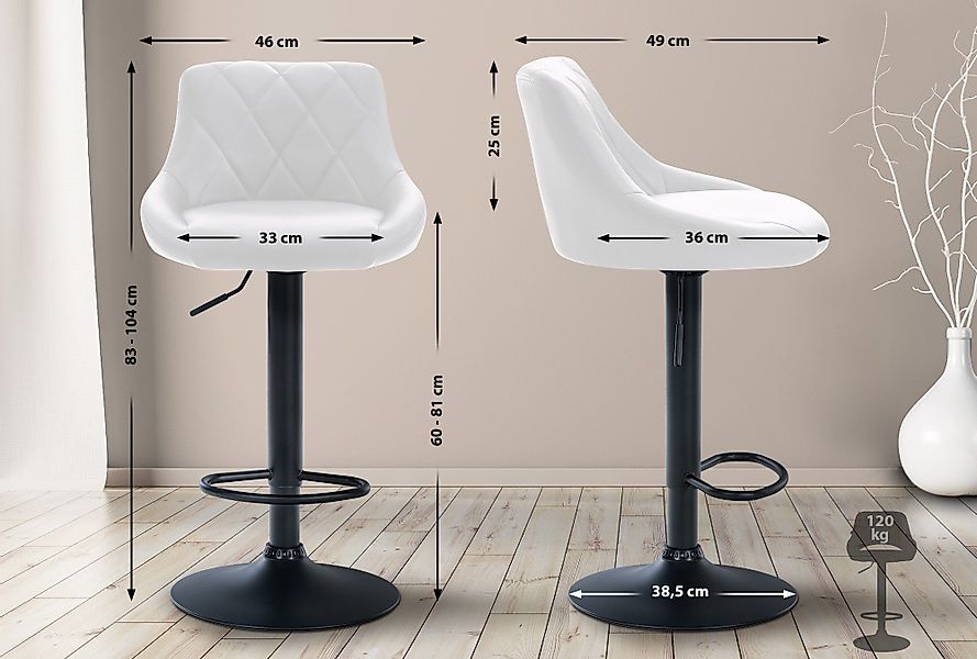 CLP Barhocker Lazio Kunstleder, höhenverstellbar und günstig online kaufen