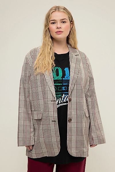 Studio Untold Blusenblazer Oversized-Blazer Karo Revers günstig online kaufen