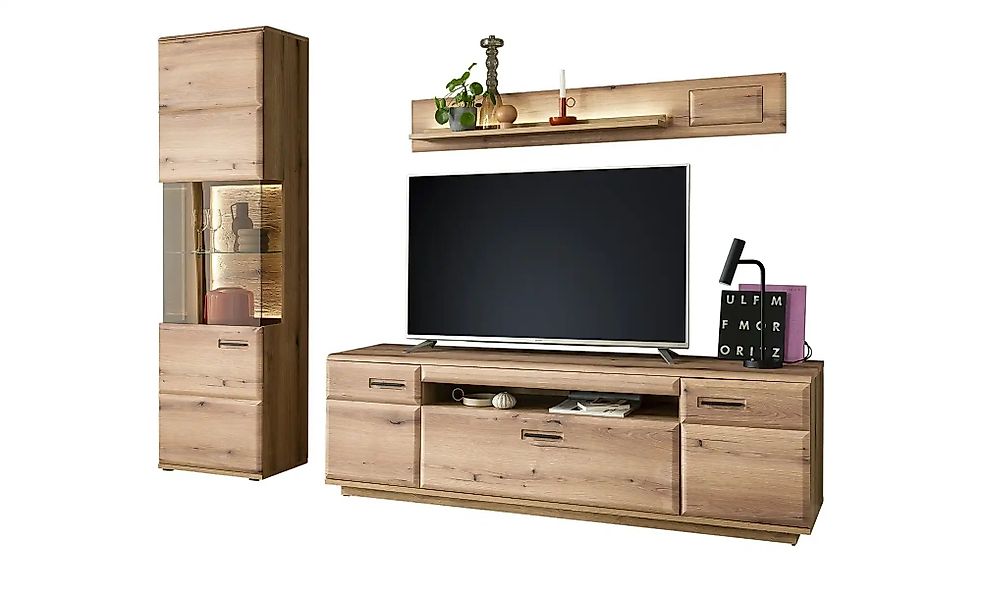 uno Wohnkombination  Nafeli ¦ holzfarben ¦ Maße (cm): B: 255 H: 206 T: 50.0 günstig online kaufen