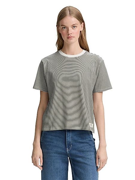 TOM TAILOR Denim T-Shirt mit Streifen Muster günstig online kaufen