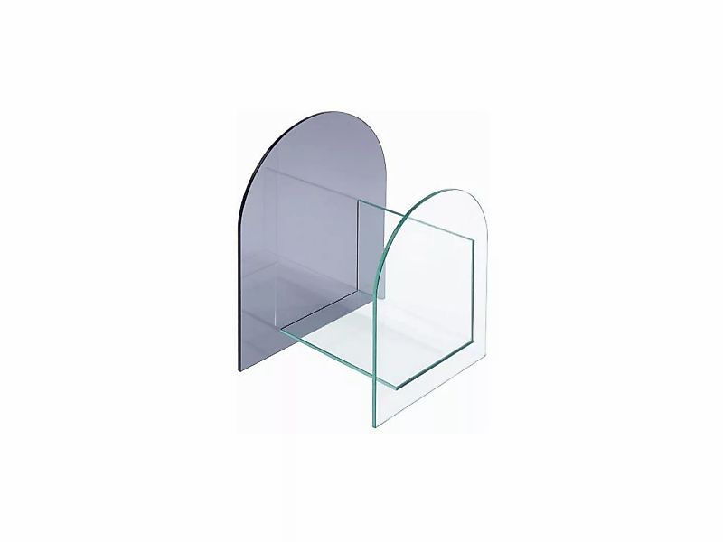 Zeitungsständer - Sicherheitsglas - Transparent & Grau - DUSILLA günstig online kaufen