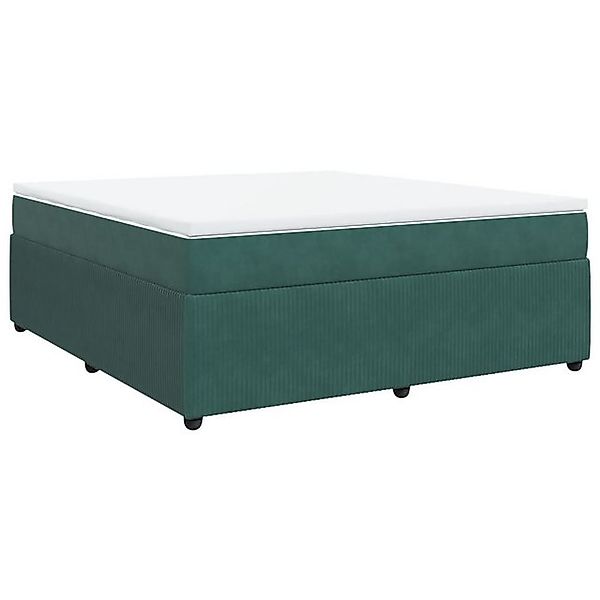 vidaXL Bett Boxspringbett mit Matratze Dunkelgrün 180x200 cm Samt günstig online kaufen