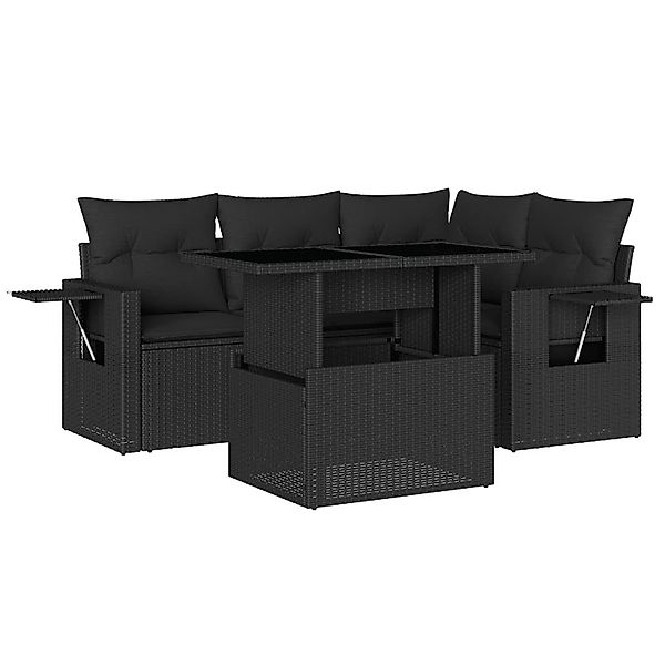 vidaXL Gartenlounge-Set 5-tlg. Garten-Sofagarnitur mit Kissen günstig online kaufen
