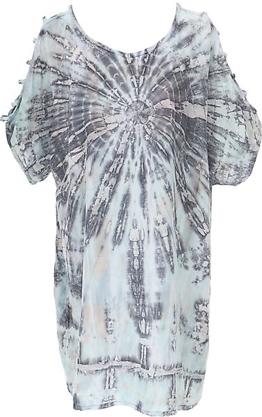 Guru-Shop Midikleid Schulterfreies Batikdress, Cold Shoulder.. günstig online kaufen