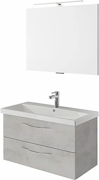 Saphir Badmöbel-Set »Serie 4035 2-teilig, Keramikwaschtisch mit LED-Spiegel günstig online kaufen