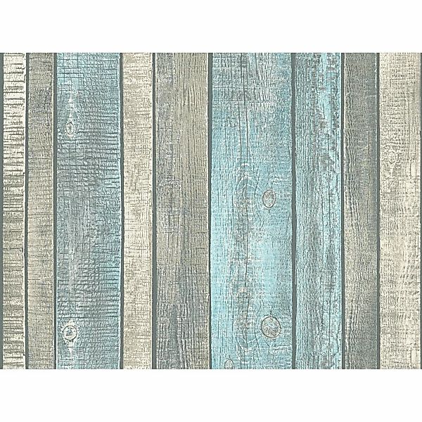 A.S. Création Vliestapete Best of Wood´n Stone Holzbretter Taupe-Beige-Blau günstig online kaufen