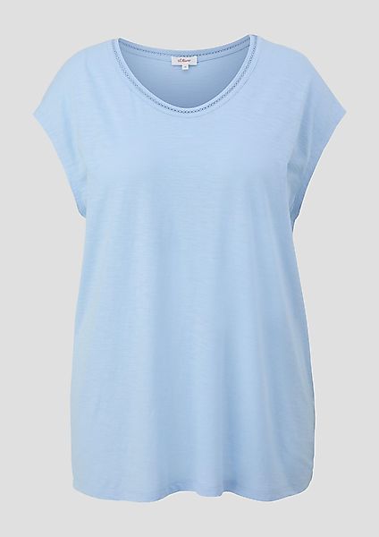 s.Oliver Kurzarmshirt T-Shirt mit V-Ausschnitt im günstig online kaufen
