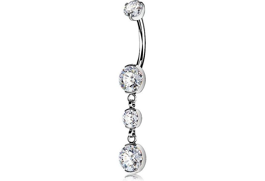 LuxusKollektion Bauchnabelpiercing Bauchnabelpiercing Titan 14g transparent günstig online kaufen