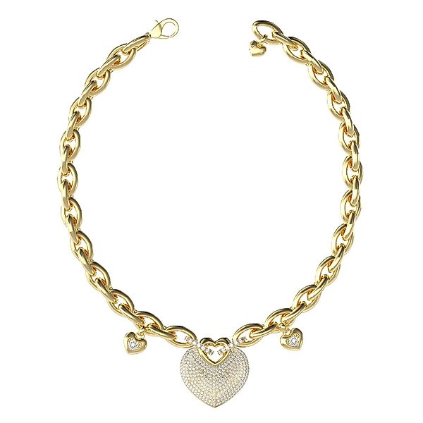 Guess Kette mit Anhänger Pavée Herzen günstig online kaufen
