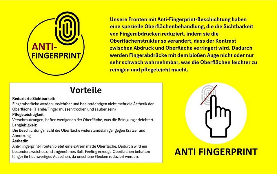 Küchen-Preisbombe Küchenzeile ARIA K-AR Basic 250 cm Anti Fingerprint Küche günstig online kaufen