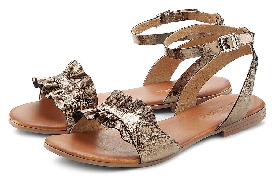 LASCANA Sommerschuh Sandale Sandalette, Sommerschuh, offener Schuh aus Lede günstig online kaufen