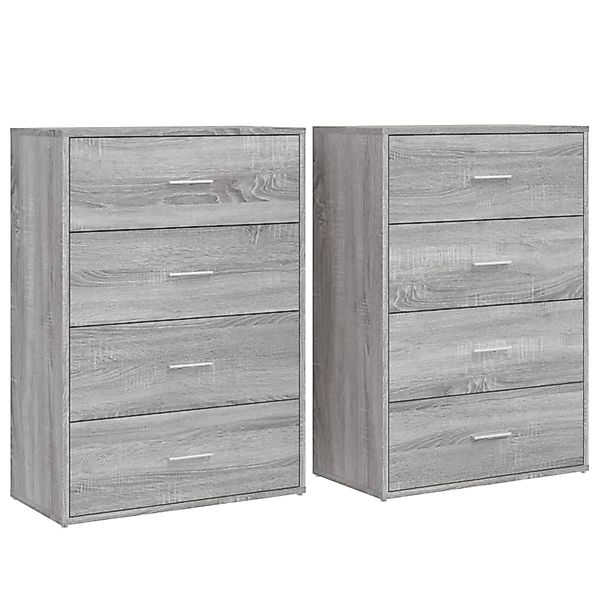 vidaXL Sideboards 2 Stk Grau Sonoma 60x31x84 cm Holzwerkstoff 3276586 günstig online kaufen