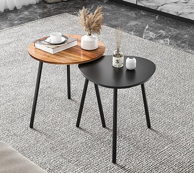 Simloveve Beistelltisch Couchtisch 2er Set aus MDF mit Pulver beschichteten günstig online kaufen