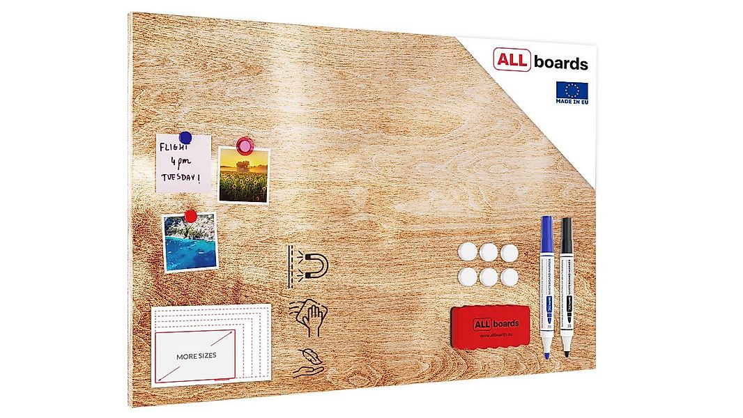 ALLboards Tafel Metallische Magnettafel, MetalBoard, MASSIVHOLZ günstig online kaufen