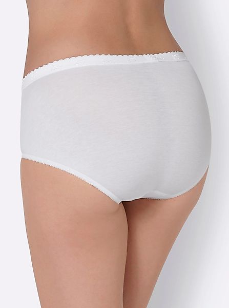 sloggi Maxislip "Chic", (4er Pack), elastische Spitzeneinsätze, feminin, Ba günstig online kaufen