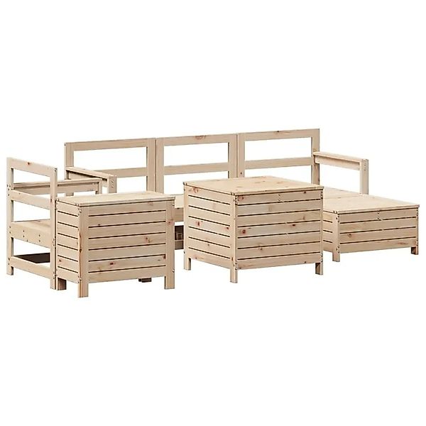 vidaXL 7-Tlg Garten-Sofagarnitur Massivholz Kiefer 3250552 günstig online kaufen