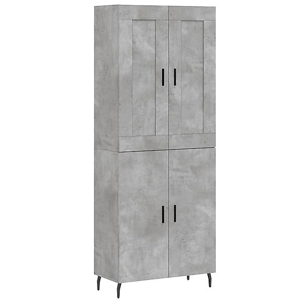 vidaXL Highboard Betongrau 69,5x34x180 cm Holzwerkstoff 3199573 günstig online kaufen