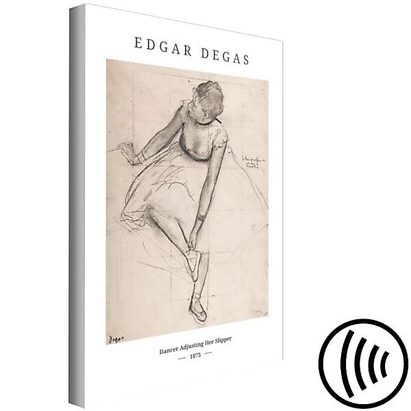 Bild auf Leinwand Edgar Degas: Dancer Adjusting Her Slipper (1 Part) Vertic günstig online kaufen