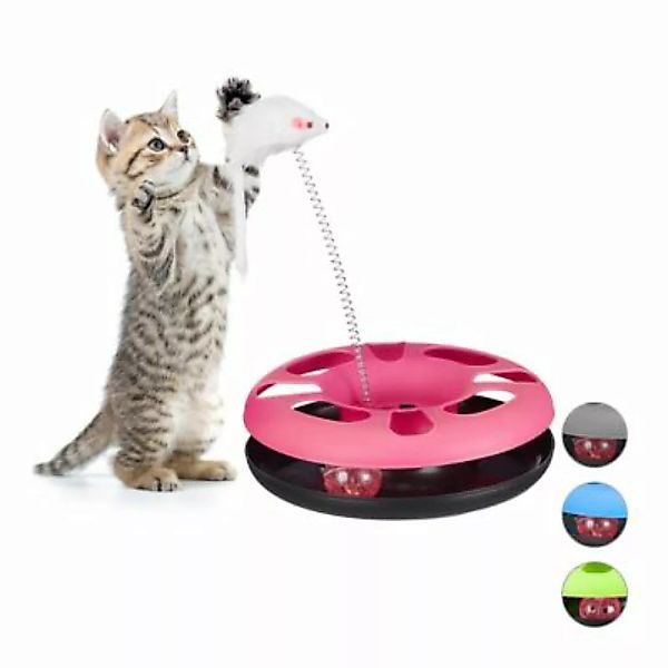 relaxdays 1 x Katzenspielzeug mit Maus pink günstig online kaufen