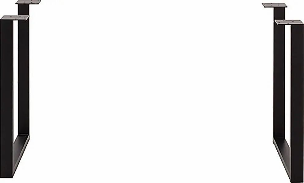 MCA living Tischbein "Zeballos U Gestell" Set, 2 Stk. tlg. schwarz pulverbe günstig online kaufen