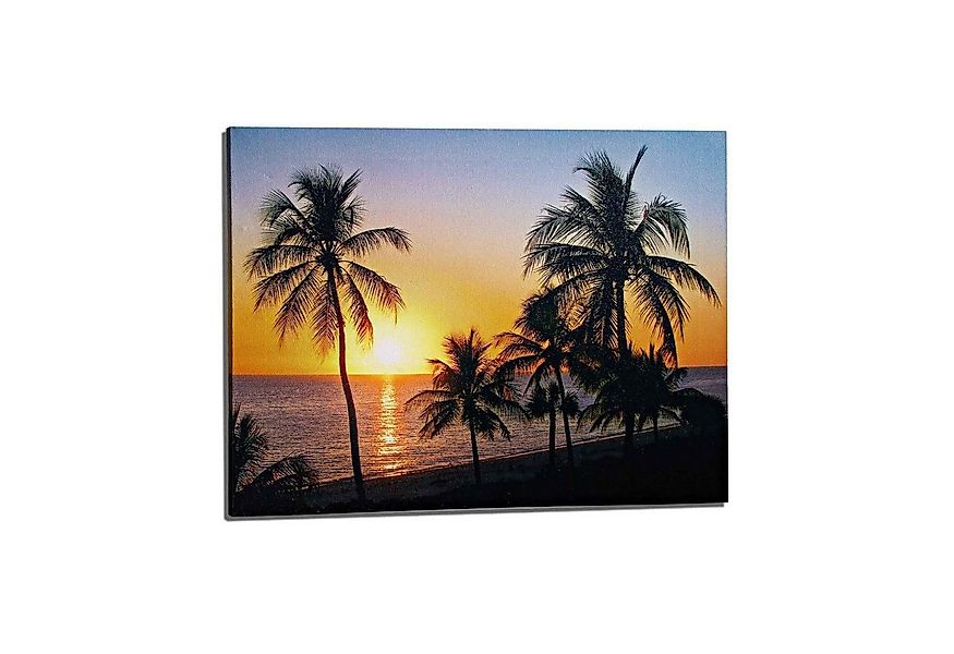 HAC24 LED-Bild LED Leinwand Strand Beleuchtet Wandbild Leuchtbild Leucht St günstig online kaufen