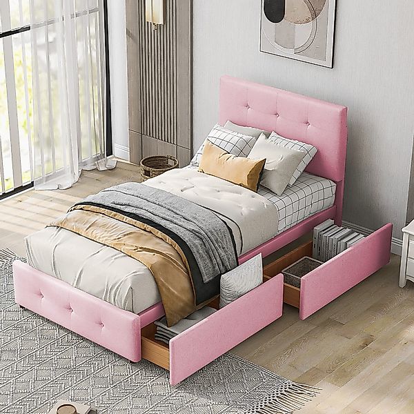STILVORA Polsterbett 90x200 Kinderbett mit Stauraum günstig online kaufen