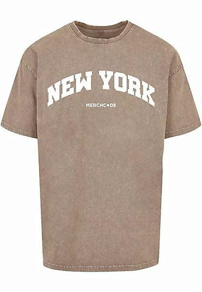 Merchcode T-Shirt Merchcode Herren New York Wording - Acid Washed Oversize günstig online kaufen