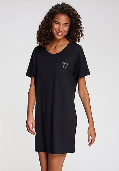 s.Oliver Nachthemd (1-tlg., 1-teilig) mit kleinem Herzprint auf der Brust günstig online kaufen