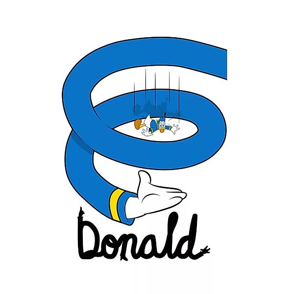 Komar Wandbild Donald Duck Spiral Disney B/L: ca. 40x50 cm günstig online kaufen