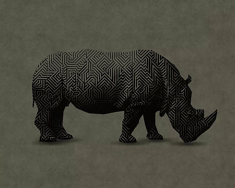 Fototapete "rhino 1" 4,00x2,70 m / Glattvlies Perlmutt günstig online kaufen