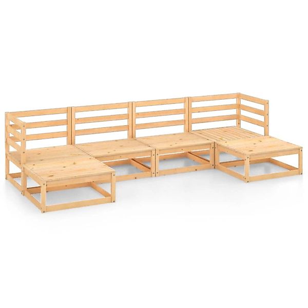 vidaXL 6-tlg Garten-Lounge-Set Massivholz Kiefer Modell 13 günstig online kaufen