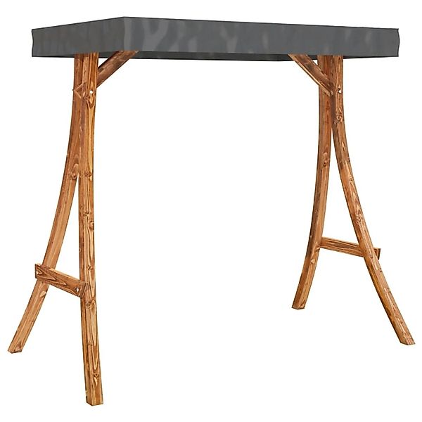Schaukelgestell Mit Anthrazit-dach Fichtenholz Mit Teak-finish günstig online kaufen