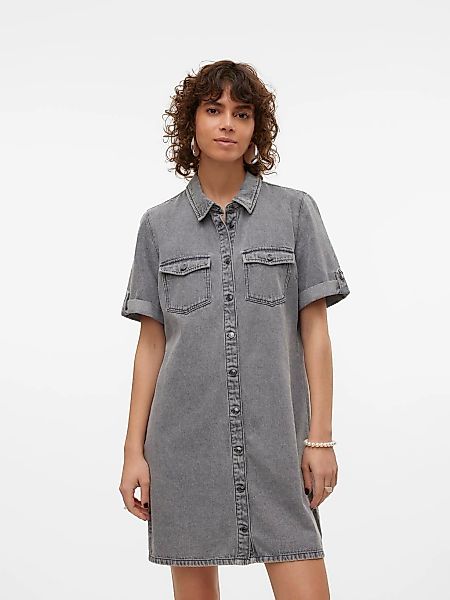 Vero Moda Jeanskleid "VMJENNIE SS SHORT DENIM DRESS NOOS" Brusttaschen günstig online kaufen