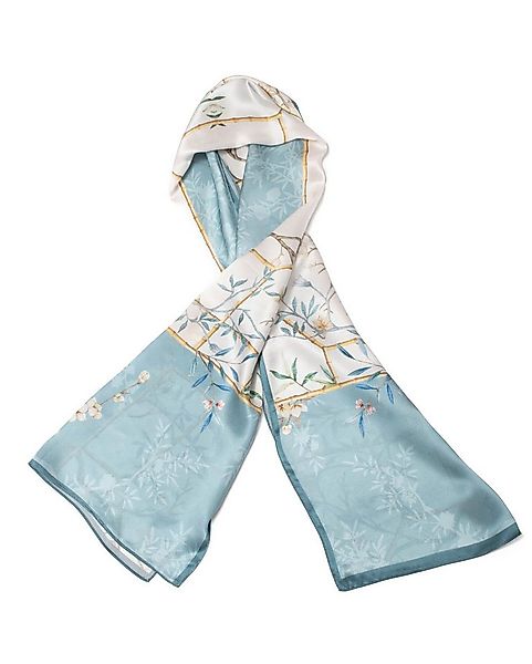 MayTree Seidenschal Seidenschal Bambus und Blüten 55 x 175 cm, (Stück), Sei günstig online kaufen