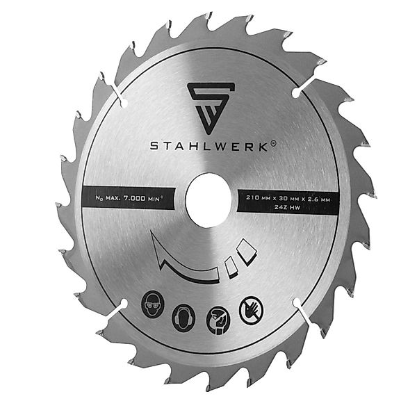 STAHLWERK Universal Sägeblatt 210 x 2,6 / 30 mm mit 25,4 mm Adapterring günstig online kaufen