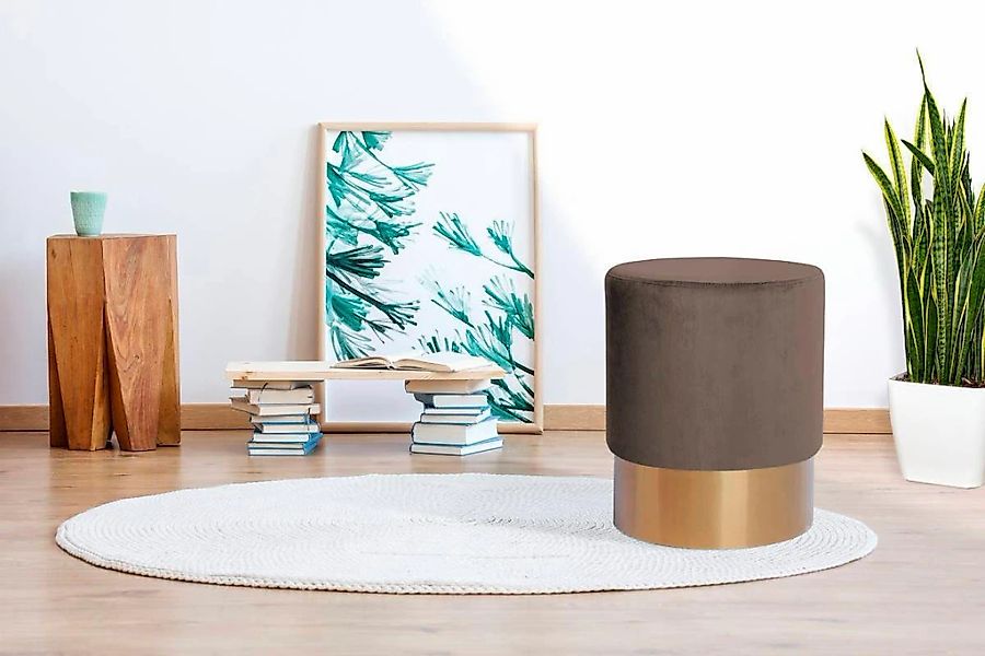 Kayoom Hocker "Nano 110, Hocker in stilvollem Design, runde Form, mit Fuß a günstig online kaufen