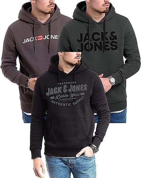 Jack & Jones Kapuzensweatshirt modische Hoodies mit Logoprint (Spar-Set, 3e günstig online kaufen