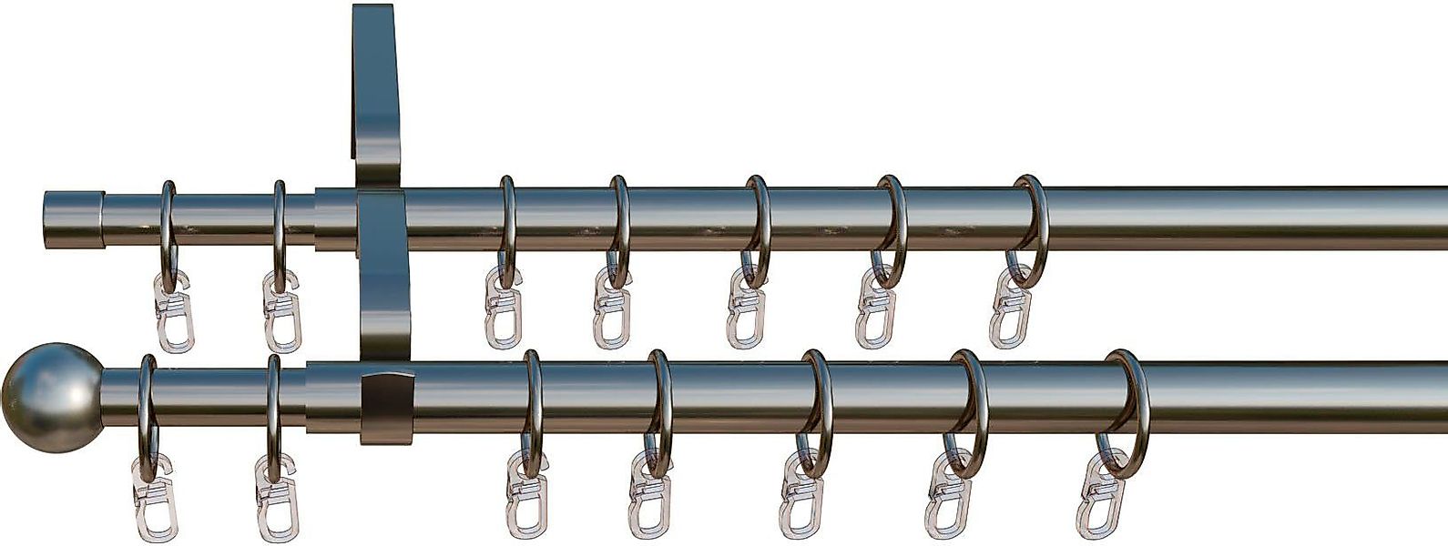 indeko Gardinenstange "Formentor" Ø 10 mm 2 läufig-läufig ausziehbar stufen günstig online kaufen