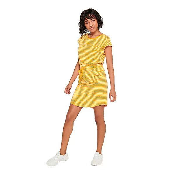 Only May Life Kurzes Kleid XS Mango Mojito / Thin Stripe Cloud Dancer günstig online kaufen