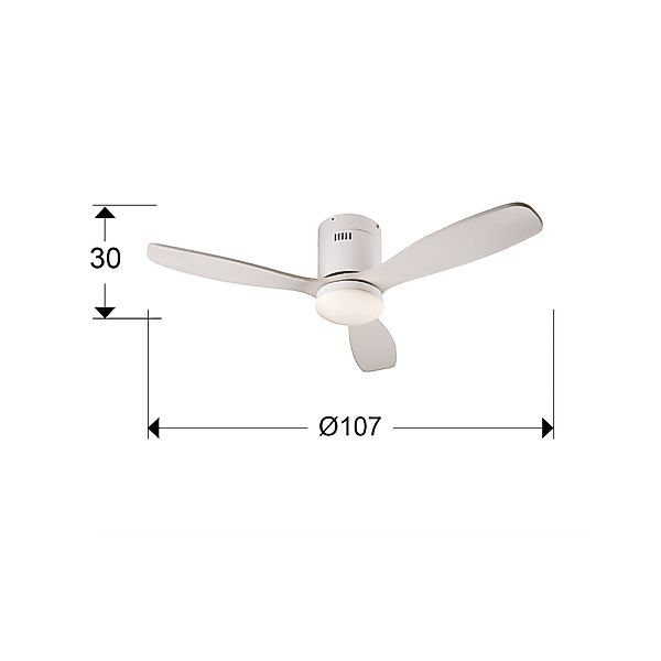 LED-Deckenventilator Siroco Mini, DC, leise, weiß, CCT günstig online kaufen