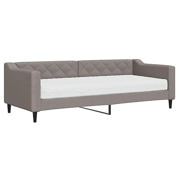 vidaXL Bett, Tagesbett mit Matratze Taupe 80x200 cm Stoff günstig online kaufen