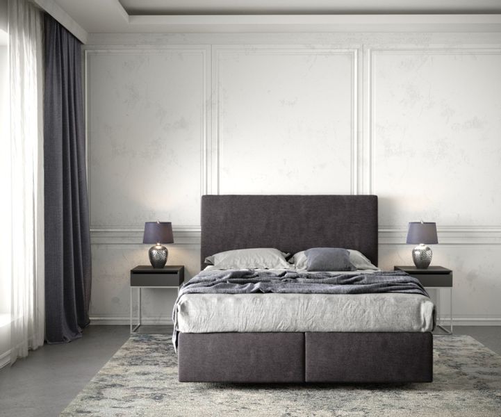 DELIFE Boxspringbett Dream-Well, Mikrofaser Schwarz 140x200 günstig online kaufen