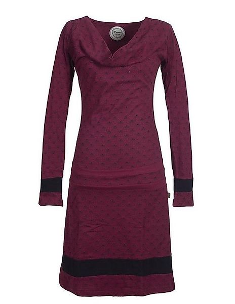 Vishes Jerseykleid Lagen-Look Jersey-Kleid Bedruckt Wasserfall-Kragen Hippi günstig online kaufen
