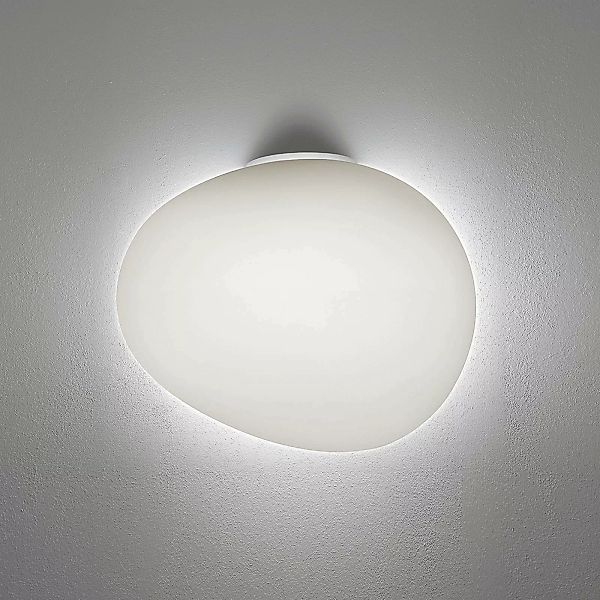 Foscarini Gregg grande semi 1 Wandlampe, weiß günstig online kaufen