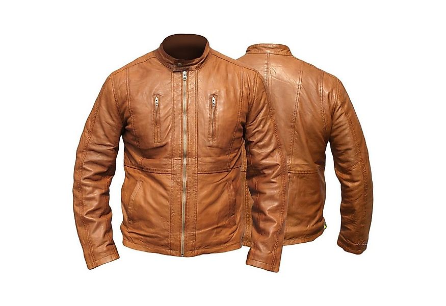 German Wear Lederjacke Trend 500J braun Lederjacke Jacke aus Lamm Nappa Led günstig online kaufen