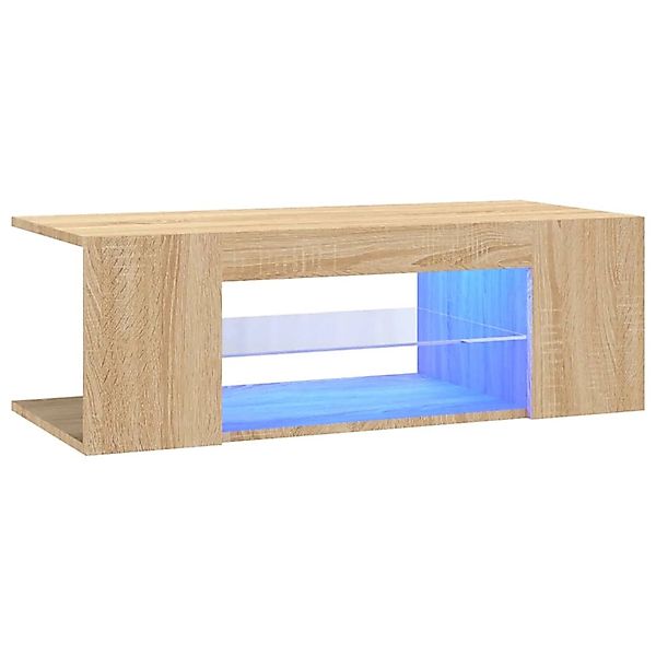 Tv-schrank Mit Led-leuchten Sonoma-eiche 90x39x30 Cm günstig online kaufen