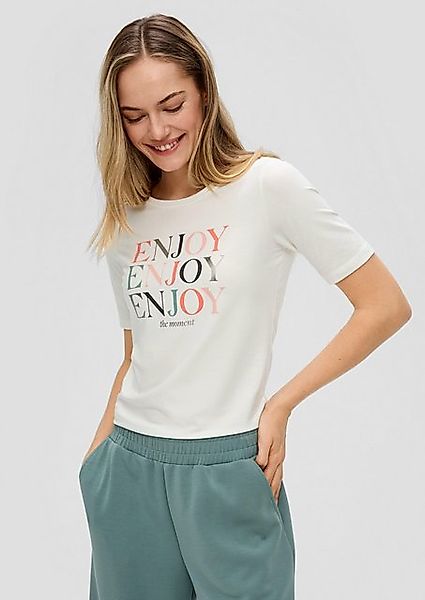 s.Oliver Kurzarmshirt T-Shirt aus Baumwollstretch günstig online kaufen