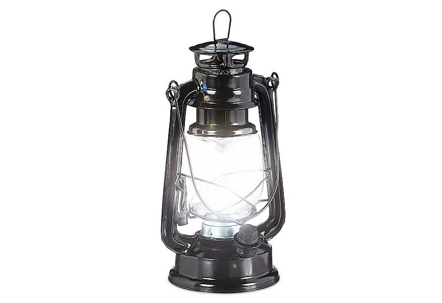 relaxdays LED Laterne Sturmlaterne LED, schwarz günstig online kaufen
